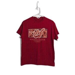 Men's Graphic Tshirt Hawaii Hang Loose Crew Neck M